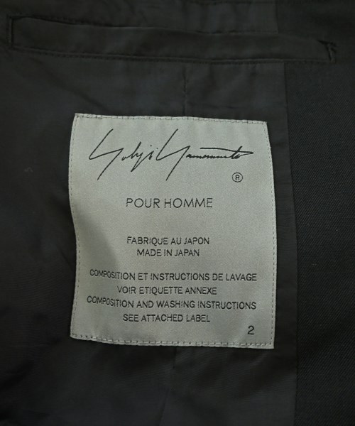 yohji yamamoto POUR HOMME（ヨウジヤマモトプールオム）カジュアルジャケット 黒 サイズ:2(S位) メンズ/2200717612017