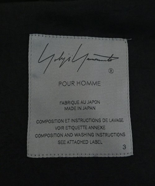 yohji yamamoto POUR HOMME（ヨウジヤマモトプールオム）カジュアルジャケット 黒 サイズ:3(M位) メンズ/2200717612048