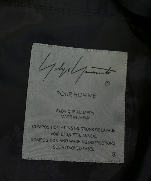 yohji yamamoto POUR HOMME（ヨウジヤマモトプールオム）カジュアルジャケット 黒 サイズ:3(M位) メンズ/2200717612055