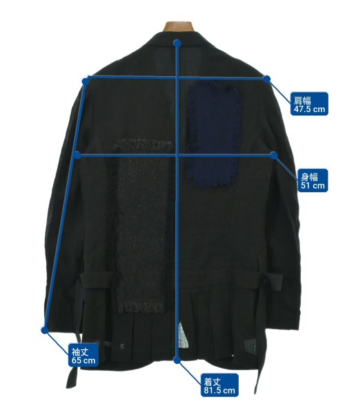 yohji yamamoto POUR HOMME（ヨウジヤマモトプールオム）テーラードジャケット 黒 サイズ:2(S位) メンズ/2200717641055