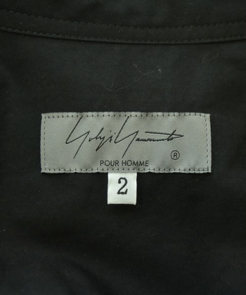 yohji yamamoto POUR HOMME（ヨウジヤマモトプールオム）カジュアルシャツ 黒 サイズ:2(S位) メンズ/2200718014025