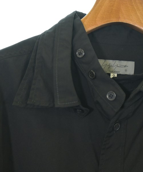 yohji yamamoto POUR HOMME（ヨウジヤマモトプールオム）カジュアルシャツ 黒 サイズ:2(S位) メンズ/2200718014025