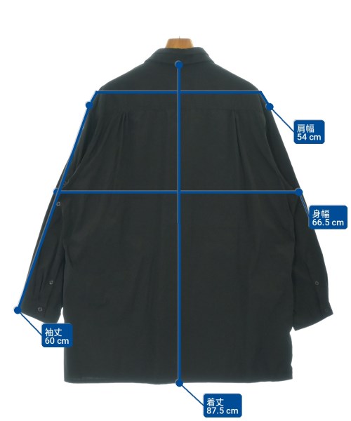 yohji yamamoto POUR HOMME（ヨウジヤマモトプールオム）カジュアルシャツ 黒 サイズ:2(S位) メンズ/2200718014025