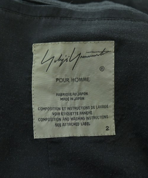 yohji yamamoto POUR HOMME（ヨウジヤマモトプールオム）カジュアルジャケット 黒 サイズ:2(S位) メンズ/2200718014032