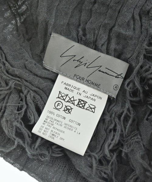 yohji yamamoto POUR HOMME（ヨウジヤマモトプールオム）ストール グレー サイズ:- メンズ/2200718585068