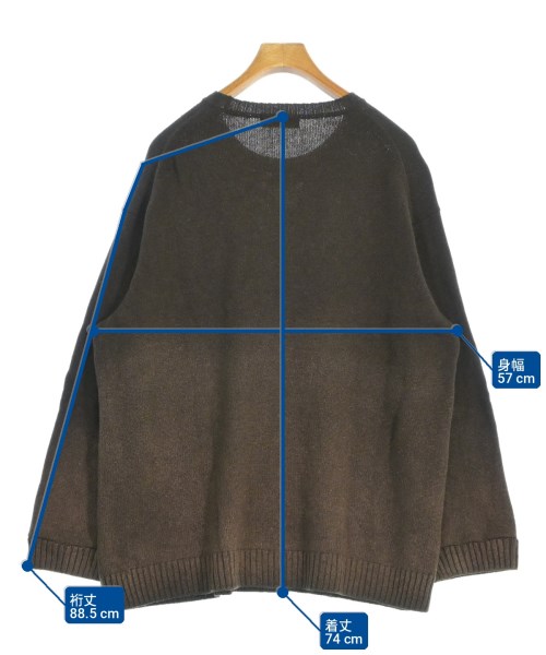 yohji yamamoto POUR HOMME（ヨウジヤマモトプールオム）ニット・セーター 茶 サイズ:3(M位) メンズ/2200718646028
