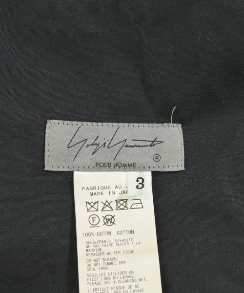yohji yamamoto POUR HOMME（ヨウジヤマモトプールオム）スラックス 黒 サイズ:3(M位) メンズ/2200718782023