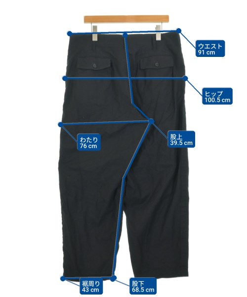 yohji yamamoto POUR HOMME（ヨウジヤマモトプールオム）スラックス 黒 サイズ:3(M位) メンズ/2200718782023