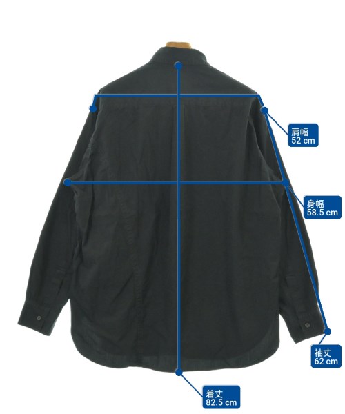 yohji yamamoto POUR HOMME（ヨウジヤマモトプールオム）カジュアルシャツ 黒 サイズ:4(L位) メンズ/2200719076091