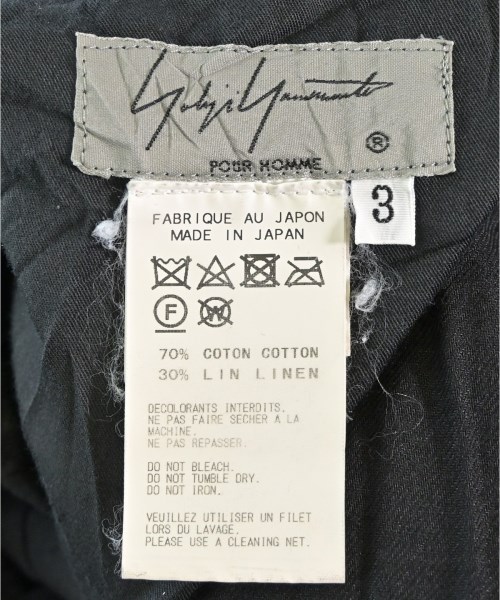 yohji yamamoto POUR HOMME（ヨウジヤマモトプールオム）その他 黒 サイズ:3(M位) メンズ/2200719076114