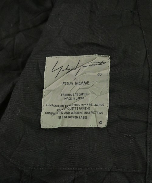 yohji yamamoto POUR HOMME（ヨウジヤマモトプールオム）カジュアルジャケット 黒 サイズ:4(L位) メンズ/2200719076121