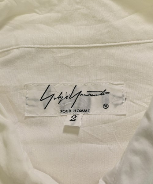 yohji yamamoto POUR HOMME（ヨウジヤマモトプールオム）カジュアルシャツ 白 サイズ:2(S位) メンズ/2200719574092