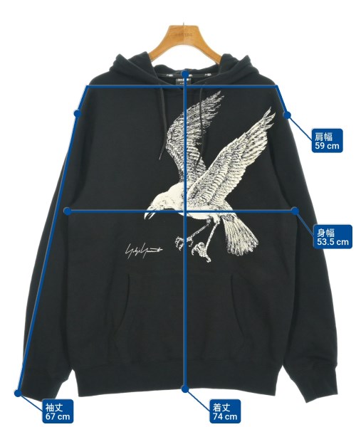 yohji yamamoto POUR HOMME（ヨウジヤマモトプールオム）パーカー 黒 サイズ:5(XL位) メンズ/2200645001051