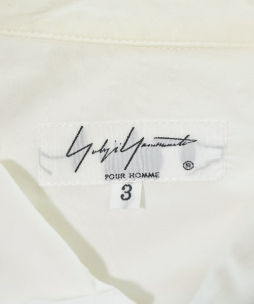 yohji yamamoto POUR HOMME（ヨウジヤマモトプールオム）カジュアルシャツ 白 サイズ:3(M位) メンズ/2200629863033