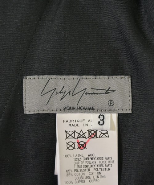 yohji yamamoto POUR HOMME（ヨウジヤマモトプールオム）その他 黒 サイズ:3(M位) メンズ/2200646400020