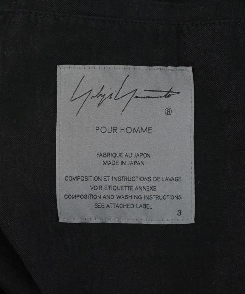 yohji yamamoto POUR HOMME（ヨウジヤマモトプールオム）チェスターコート 黒 サイズ:3(M位) メンズ/2200646531137