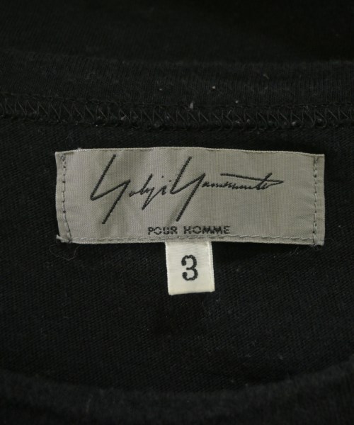 yohji yamamoto POUR HOMME（ヨウジヤマモトプールオム）Tシャツ・カットソー 黒 サイズ:3(M位) メンズ/2200646715032