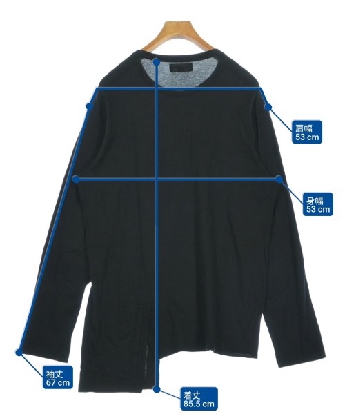 yohji yamamoto POUR HOMME（ヨウジヤマモトプールオム）Tシャツ・カットソー 黒 サイズ:3(M位) メンズ/2200646715063