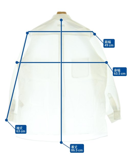 yohji yamamoto POUR HOMME（ヨウジヤマモトプールオム）カジュアルシャツ 白 サイズ:3(M位) メンズ/2200646832012