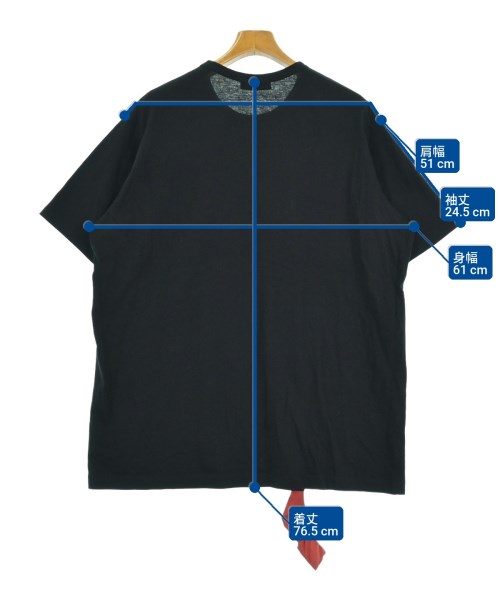 yohji yamamoto POUR HOMME（ヨウジヤマモトプールオム）Tシャツ・カットソー 黒 サイズ:3(M位) メンズ/2200647263020
