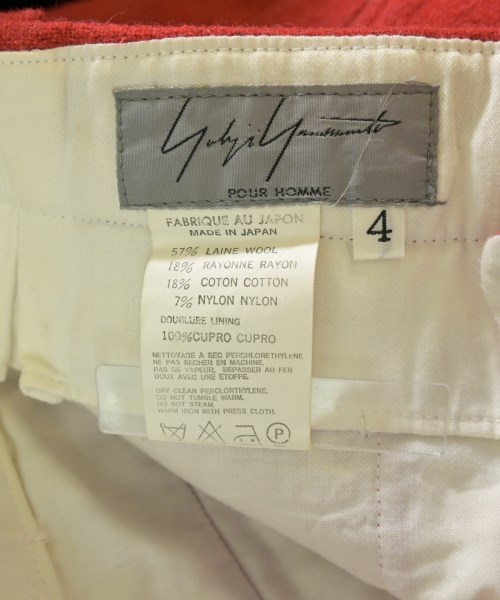 yohji yamamoto POUR HOMME（ヨウジヤマモトプールオム）その他 赤 サイズ:4(L位) メンズ/2200648601074