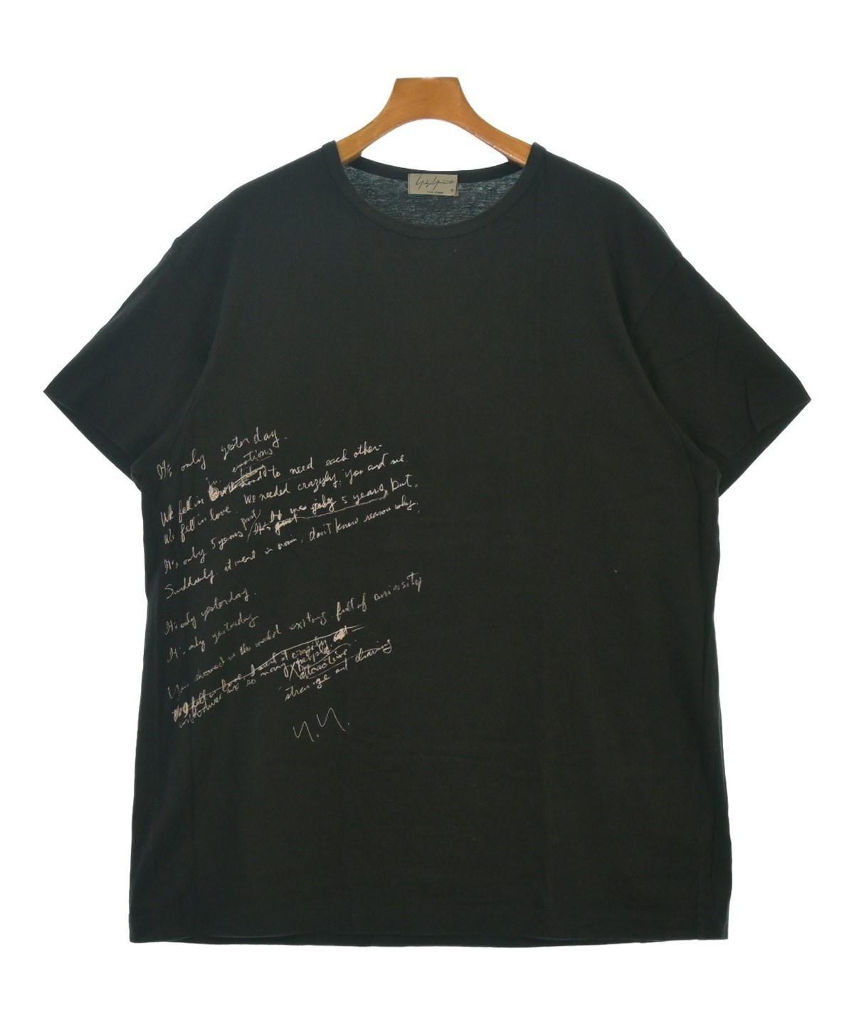 Yohji Yamamoto Pour Homme　半袖Tシャツ　黒 ヨウジヤマモト プールオム Yohji Yamamoto POUR HOMME Short-sleeved