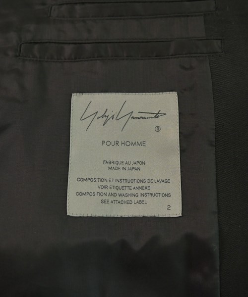 yohji yamamoto POUR HOMME（ヨウジヤマモトプールオム）テーラードジャケット 黒 サイズ:2(S位) メンズ/2200649494026