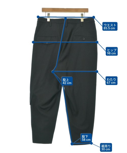 yohji yamamoto POUR HOMME（ヨウジヤマモトプールオム）スラックス 黒 サイズ:2(S位) メンズ/2200649494033