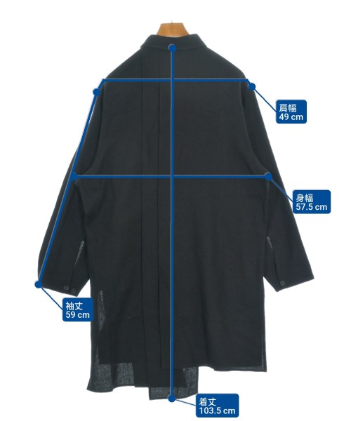 yohji yamamoto POUR HOMME（ヨウジヤマモトプールオム）カジュアルシャツ 黒 サイズ:2(S位) メンズ/2200650806023