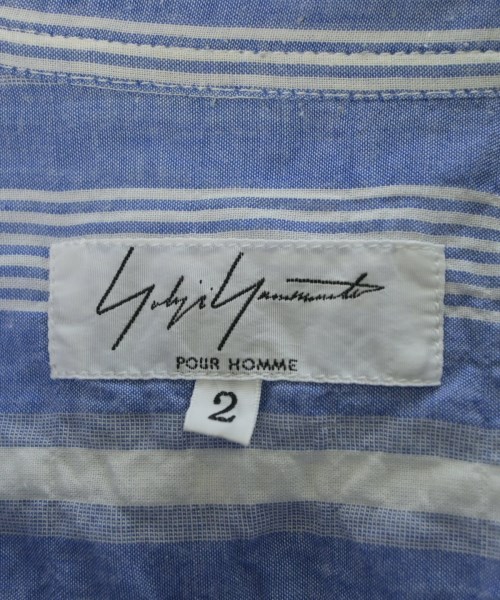 yohji yamamoto POUR HOMME（ヨウジヤマモトプールオム）カジュアルシャツ 青 サイズ:2(S位) メンズ/2200652460025