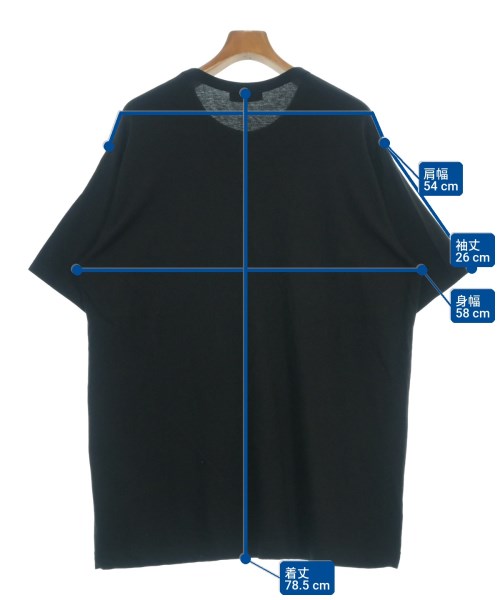 yohji yamamoto POUR HOMME（ヨウジヤマモトプールオム）Tシャツ・カットソー 黒 サイズ:3(M位) メンズ/2200702481062
