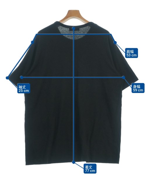 yohji yamamoto POUR HOMME（ヨウジヤマモトプールオム）Tシャツ・カットソー 黒 サイズ:3(M位) メンズ/2200702481093