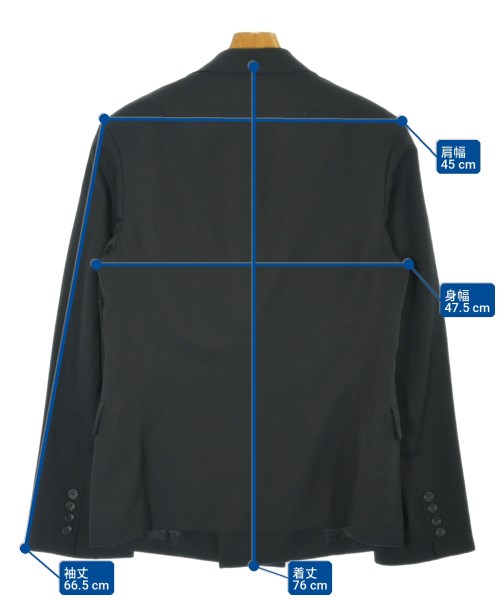 yohji yamamoto POUR HOMME（ヨウジヤマモトプールオム）テーラードジャケット 黒 サイズ:2(S位) メンズ/2200701029043