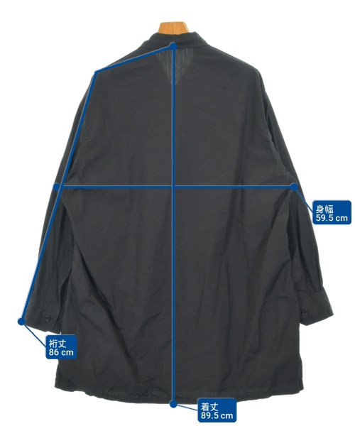 yohji yamamoto POUR HOMME（ヨウジヤマモトプールオム）カジュアルシャツ 黒 サイズ:2(S位) メンズ/2200703525093