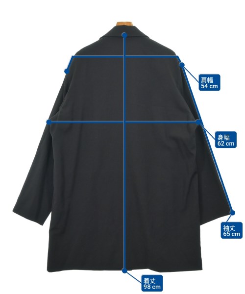 yohji yamamoto POUR HOMME（ヨウジヤマモトプールオム）チェスターコート 黒 サイズ:3(M位) メンズ/2200703768018