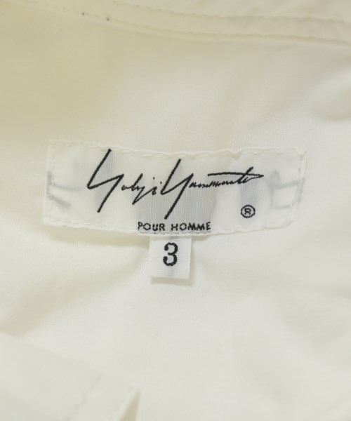 yohji yamamoto POUR HOMME（ヨウジヤマモトプールオム）カジュアルシャツ 白 サイズ:3(M位) メンズ/2200703768032