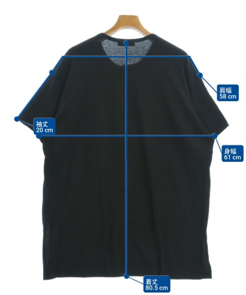 yohji yamamoto POUR HOMME（ヨウジヤマモトプールオム）Tシャツ・カットソー 黒 サイズ:3(M位) メンズ/2200703816023