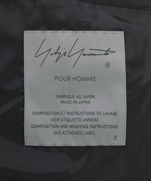 yohji yamamoto POUR HOMME（ヨウジヤマモトプールオム）カジュアルジャケット 黒 サイズ:2(S位) メンズ/2200704011021
