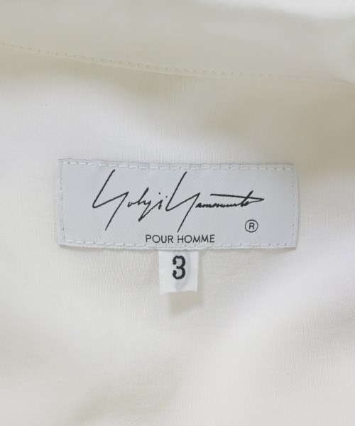yohji yamamoto POUR HOMME（ヨウジヤマモトプールオム）カジュアルシャツ 白 サイズ:3(M位) メンズ/2200704011076