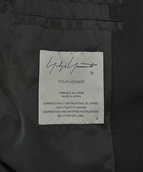 yohji yamamoto POUR HOMME（ヨウジヤマモトプールオム）カジュアルジャケット 黒 サイズ:2(S位) メンズ/2200704594012
