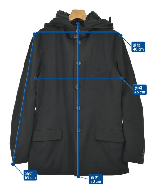 yohji yamamoto POUR HOMME（ヨウジヤマモトプールオム）カジュアルジャケット 黒 サイズ:2(S位) メンズ/2200704594012