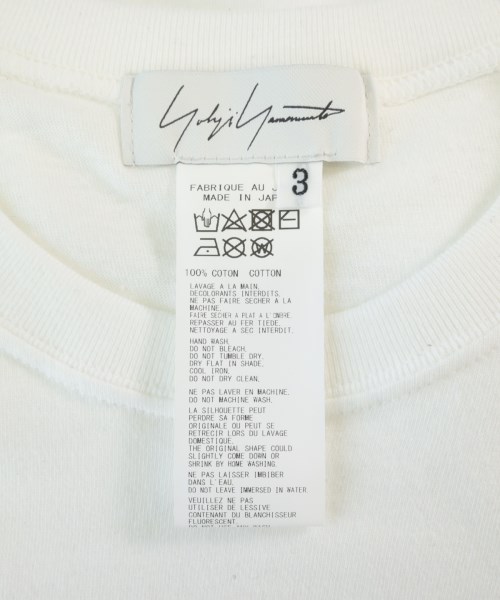 yohji yamamoto POUR HOMME（ヨウジヤマモトプールオム）Tシャツ・カットソー 白 サイズ:3(M位) メンズ/2200705748025