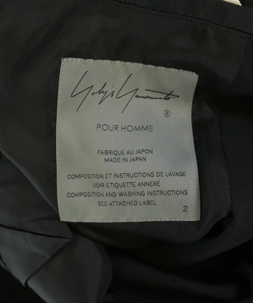 yohji yamamoto POUR HOMME（ヨウジヤマモトプールオム）カジュアルジャケット 黒 サイズ:2(S位) メンズ/2200705947015