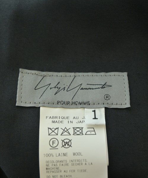 yohji yamamoto POUR HOMME（ヨウジヤマモトプールオム）スラックス 黒 サイズ:1(XS位) メンズ/2200705947022