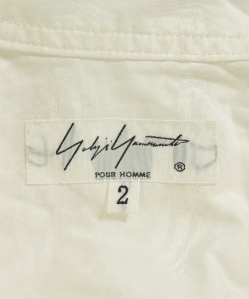 yohji yamamoto POUR HOMME（ヨウジヤマモトプールオム）カジュアルシャツ 白 サイズ:2(S位) メンズ/2200706555110