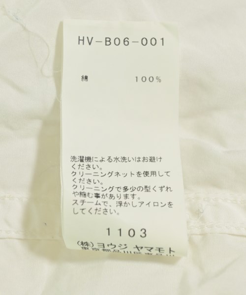 yohji yamamoto POUR HOMME（ヨウジヤマモトプールオム）カジュアルシャツ 白 サイズ:2(S位) メンズ/2200706555110