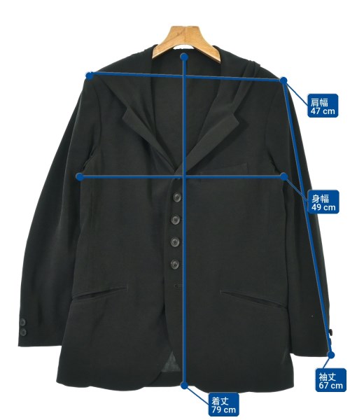yohji yamamoto POUR HOMME（ヨウジヤマモトプールオム）ジャケット 黒 サイズ:2(S位) メンズ/2200706827019
