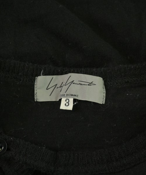 yohji yamamoto POUR HOMME（ヨウジヤマモトプールオム）Tシャツ・カットソー 黒 サイズ:3(M位) メンズ/2200707006116