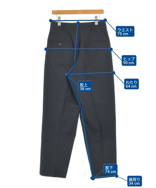 yohji yamamoto POUR HOMME（ヨウジヤマモトプールオム）スラックス 紺 サイズ:3(M位) メンズ/2200704315105