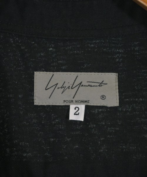 yohji yamamoto POUR HOMME（ヨウジヤマモトプールオム）カジュアルシャツ 黒 サイズ:2(S位) メンズ/2200709990048